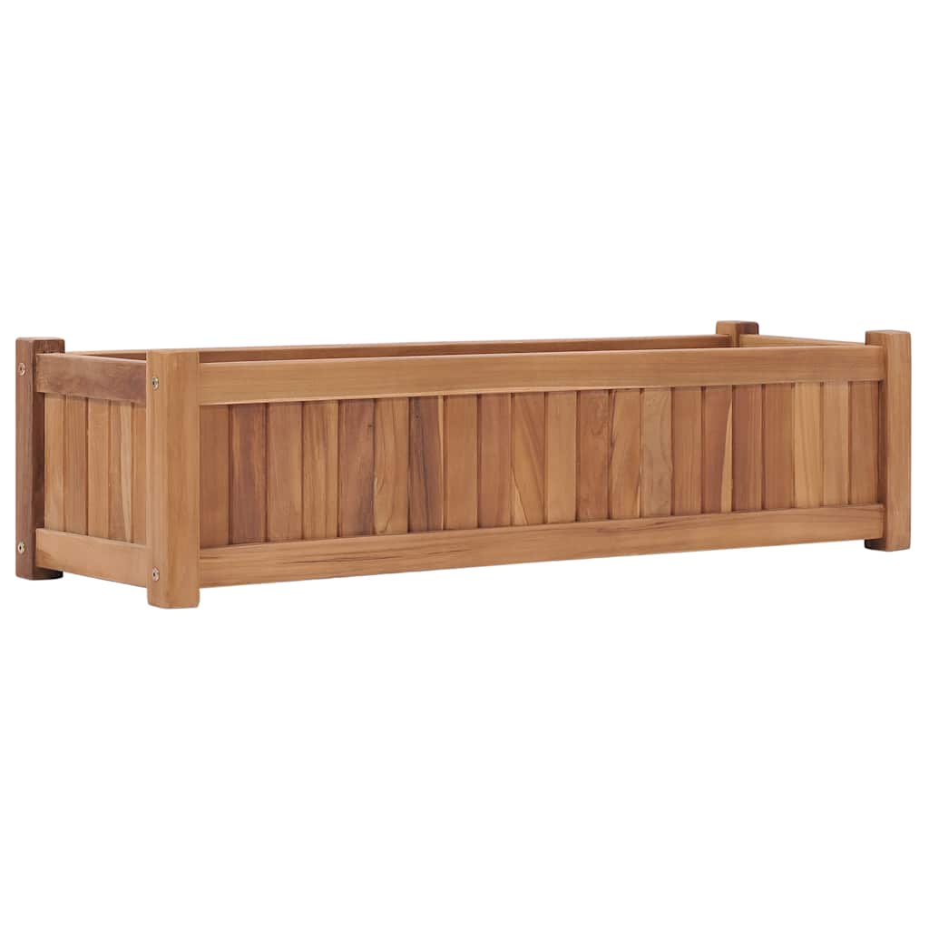 Vidaxl Podwyższona Donica 100X30X25 Cm, Lite Drewno Tekowe