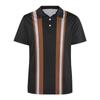 Men's Shirt Golf Shirt Retro Color Contrast Outdoor Street Short Sleeves Button-Down Print Clothing Apparel Fashion Designer Casual Breathable
