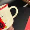 Red Festive Gift Cup, New Year'S Mug, Household Ceramic Cup, Peace, Joy And Wealth, Drinking Cup As A Gift