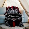 1PC Custom Name Royal Crown outdooor Flannel blankets Throw Blanket All-Season Throw Gift Bedspread for Couch, Bed, Camping Holiday Birthda