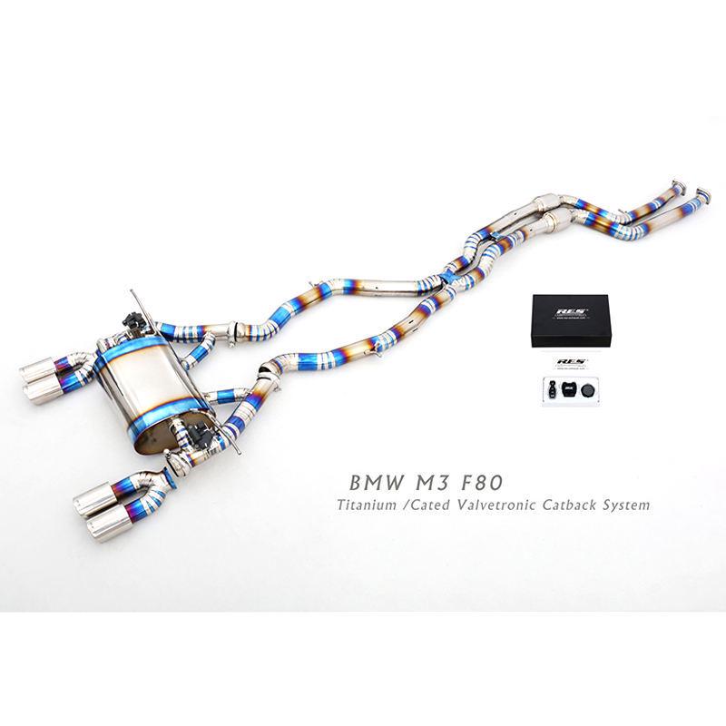 BMW M3 F80 Titanium Alloy Catback Exhaust with Electronic Valve