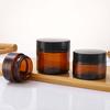 50g Brown Glass Cream Bottle, 20g Face Cream & Eye Cream Light-Proof Cosmetic Bottle 