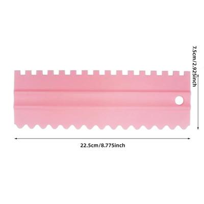 4Pcs/Set Plastic Double Sided Tooth Cake Scraper Pattern Cream Scraper DIY Baking Tools Baking Accessories