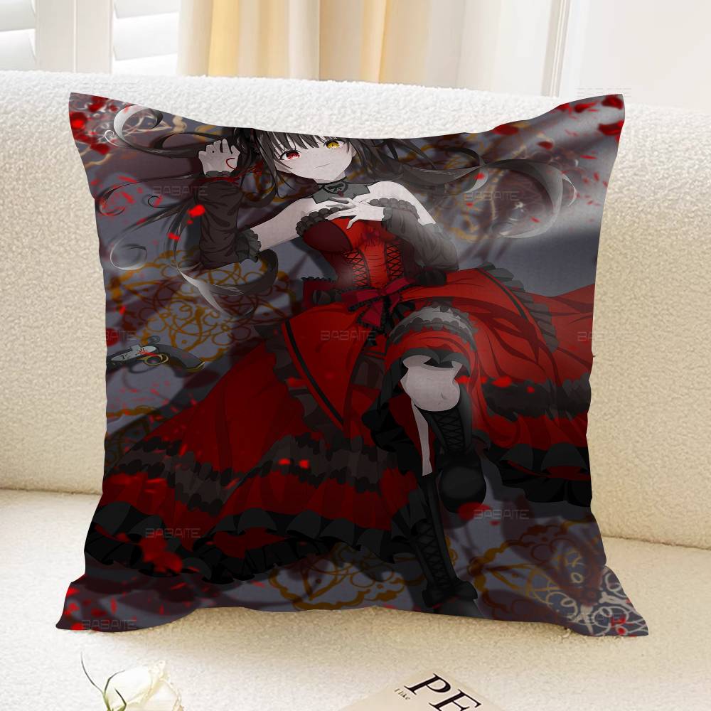 Tokisaki Kurumi Anime Pillow Gifts Home Office Furnishings Bedroom Sofa Car Cushion Cover case 45x45cm