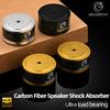 4 Stück HiFi-Lautsprecher-Isolationsfüße Spikes Kohlefaser-Aluminiumlegierung Lautsprecher-Bodenbasis Audio-Radio DAC-Gehäuse Stoßdämpfer