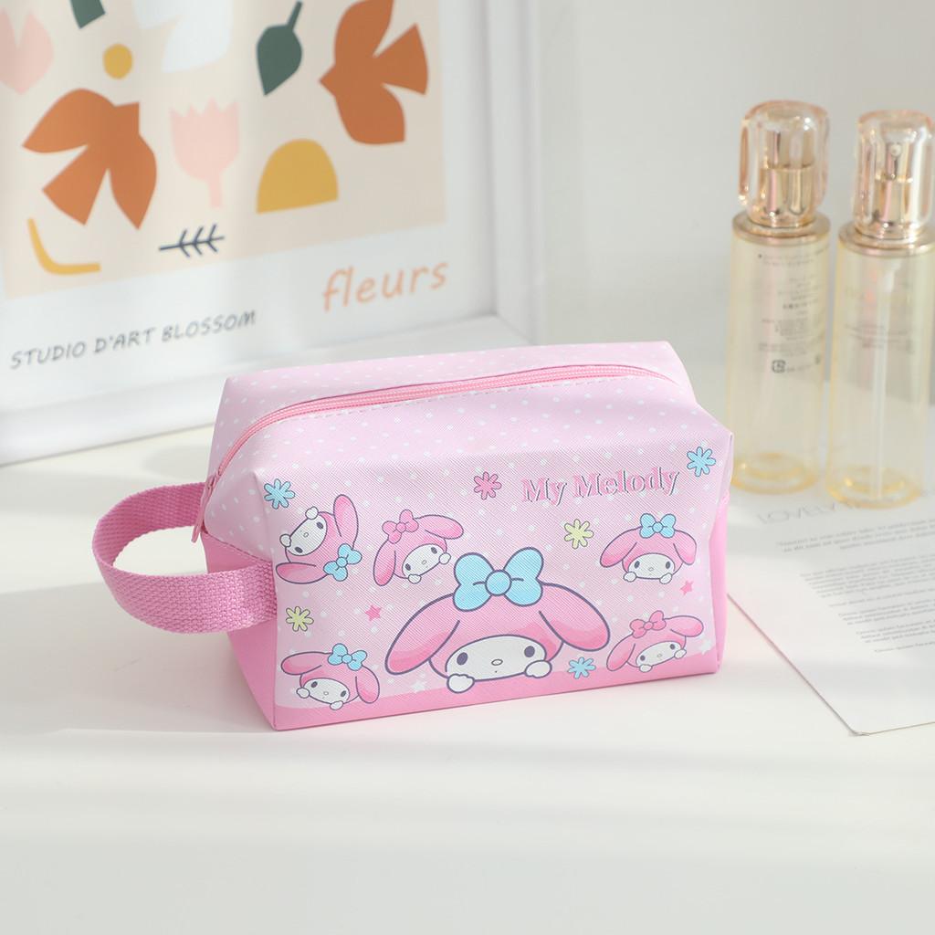 Head Pochacco Polka Dots Pu Travel Storage Bag For Cosmetics And Use Stationery