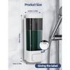 Soap Dispenser White 320ml Wall Mounted Single Manual Soap Dispenser with Lock for Bathroom Kitchen