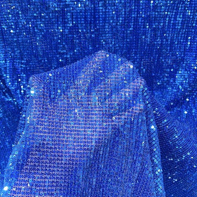 3mm Straight Flat Sequins Embroidered Fabric Robust Beads Embroidery Mesh Wedding Dress Children's Clothing Sequin Fabric