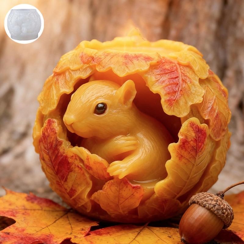 QX2E Silicone Squirrel Mould For Christmas Craft And Festival Home Decoration