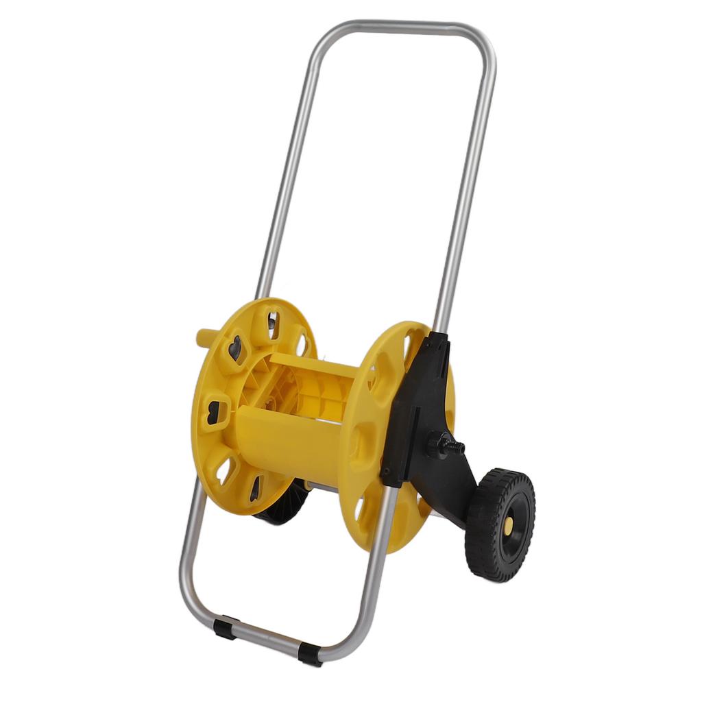 Hose Reel Cart Garden Hose Cart Heavy Duty Aluminum Water Hose Reel with Anti Slip Wheels for Yard Garden Lawn, Fits 35m Pipe with 17mm External Diam