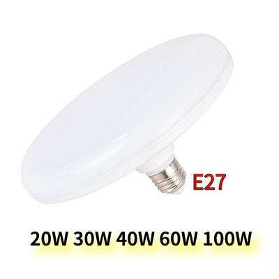 E27 Energisnåla lampor UFO-form LED-lampa E27 Sockel Rund Super Ljus Vardagsrumslampa Taklampor 20W 40W 60W 100W Hemma LED-belysning
