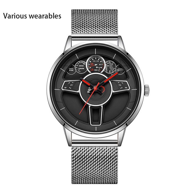 

Модные трендовые водонепроницаемые часы для мужчин, деловые кварцевые часы со стальным ремешком, мужские часы