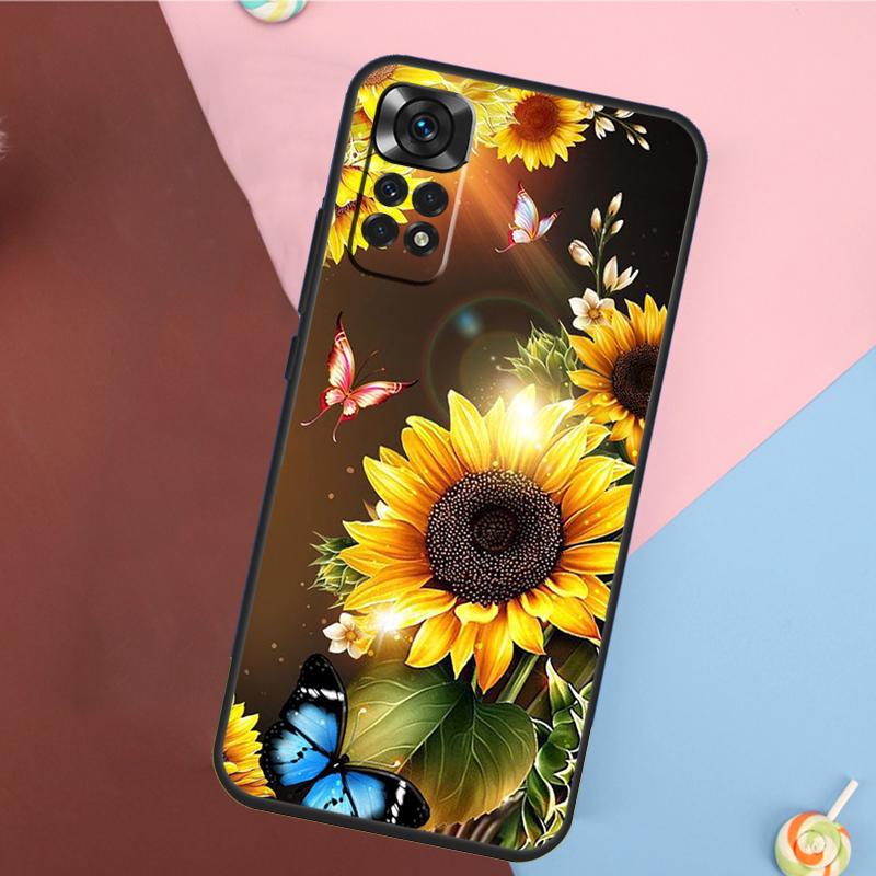 Beauty Yellow Sunflower Cover For Xiaomi Redmi Note 13 Pro 14 12 11 9 10 9S 10S 11S 12S Redmi 10C 12C 13C 14C Case