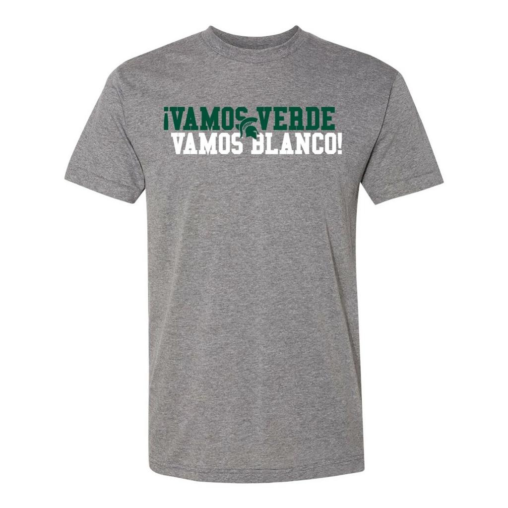 MSU Vamos Verde Vamos Blanco Triblend T Shirt - Premium Heather