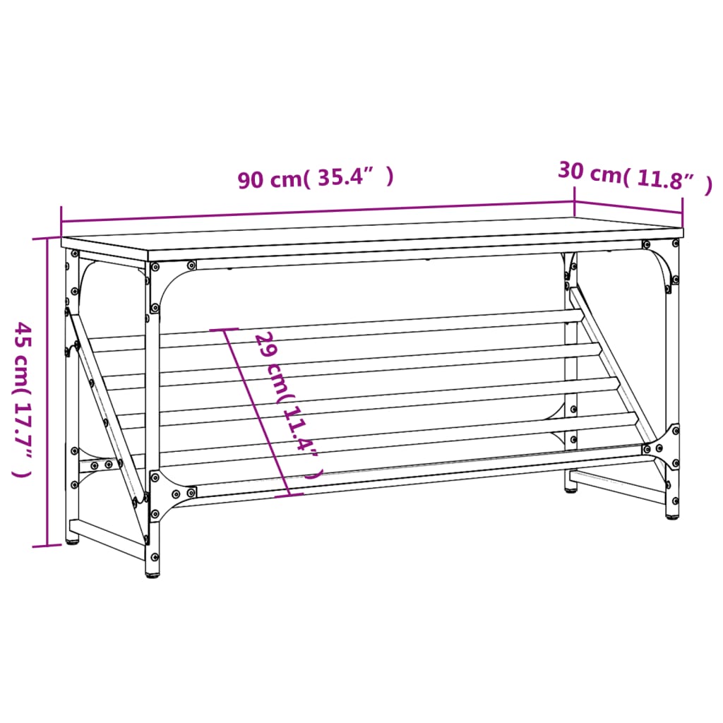 Shoe Rack Black 90 X 30 X 45 Cm Engineered Wood