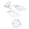 4Pcs Lightweight Quilting Ruler Hexagon 60-Degree Templates Handmade Patchwork Ruler Sewing Rulers Measuring Tools