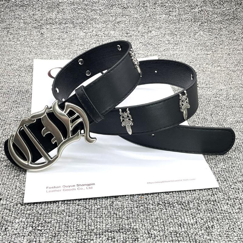 Nietengürtel, Herren Metall Hohlgürtel, heiliges Schwert Retro-Gürtel, personalisierter Denim-Gürtel.