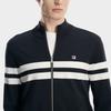 Fila Heritage Classic Einfach Mode Lässig Vielseitig Bequem Gestrickte Jacke Herrenjacken Legendär-Blau F11M618406FNV