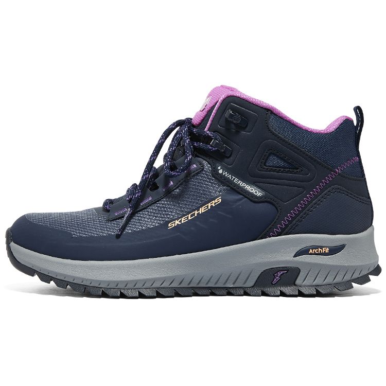 Skechers Versatile Mid-Top Outdoor Functional Shoes Women Shoes Blue Purple 180086-NVPR