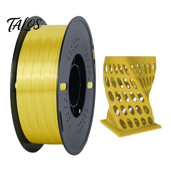High Precision Filament Silk PLA 3D Printer Filament, 1.75mm 1kg Spool for Supply FDM Printers, Shiny Metallic DIY Ornaments and Models Smooth Finish