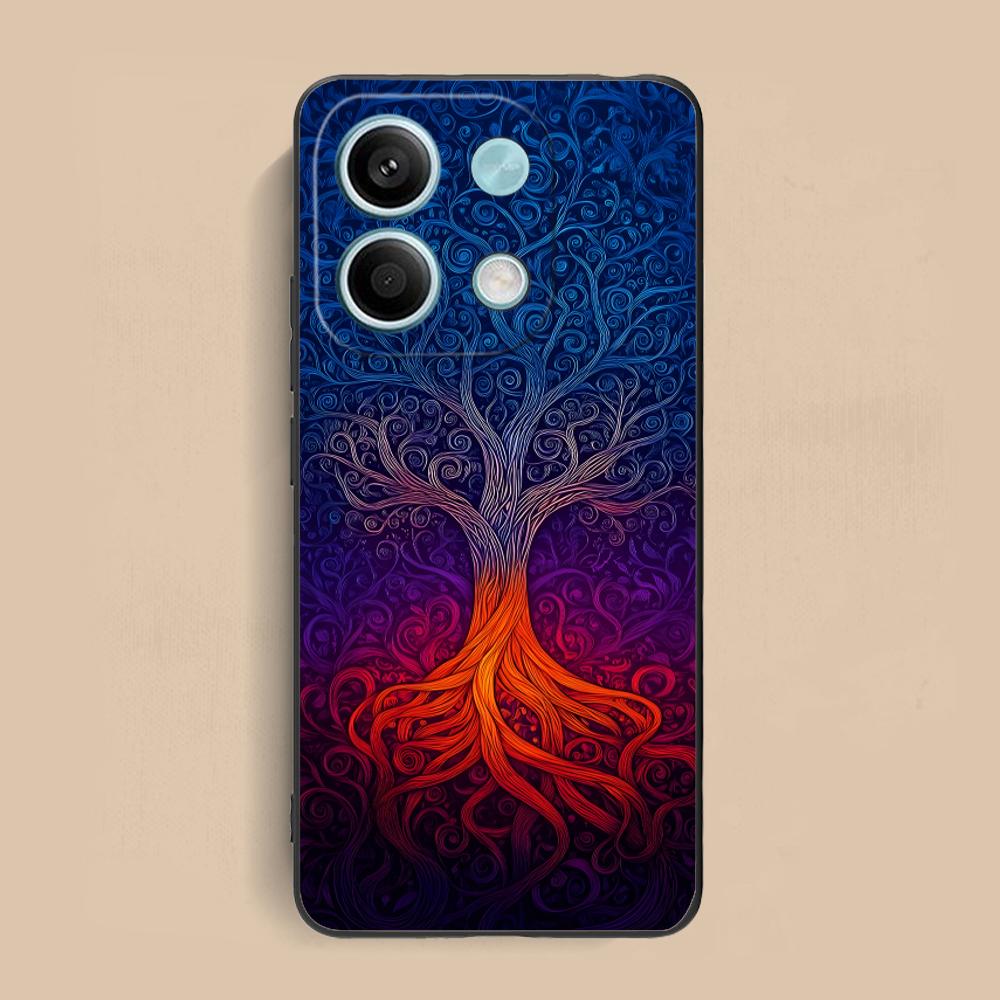 World Life Tree Mobile Phone Case for Xiaomi Redmi Note 14 13 12 11 S Pro Plus 4G 5G Colorful Printing Cover Pretty Luxury Cover