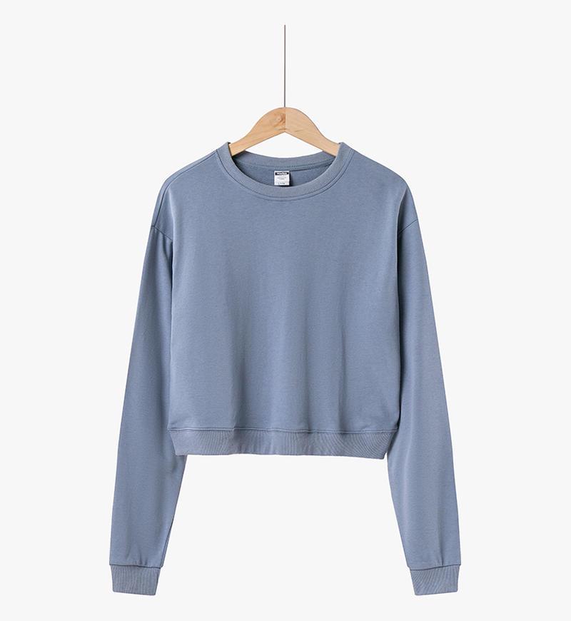 Women's Petite Loose Round Neck Pullover Sweatshirt - Japanese Korean Style, Spring/Autumn 2025 Collection