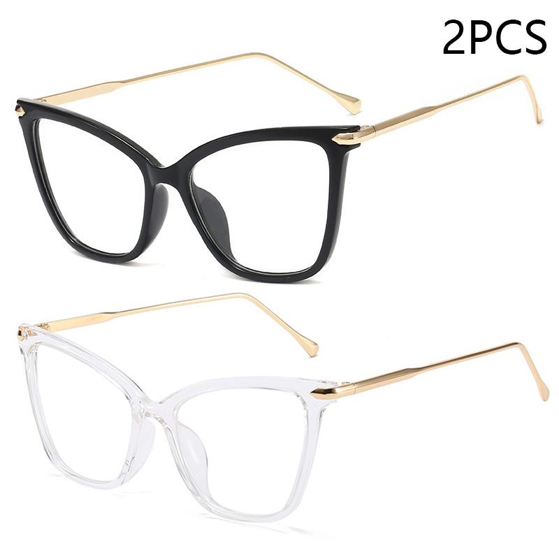 Ladies Retro Cat Eye Anti Blue Light Computer Glasses Reading And Playing Games To Protect Eyes