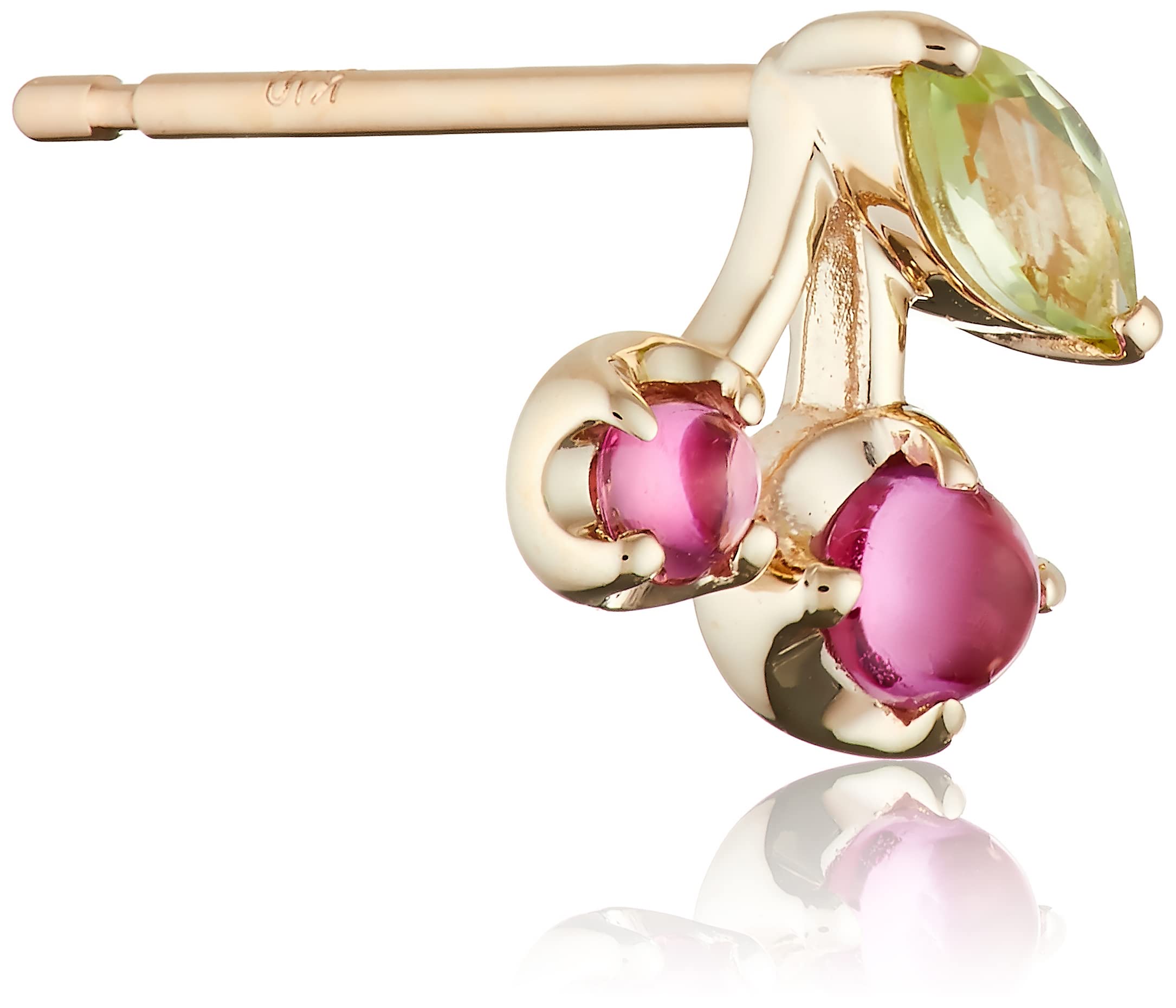 

BLOOM October birthstone pink tourmaline K10 yellow gold cherry earrings one ear [BLOOM] for 0222-9107-0019-0000