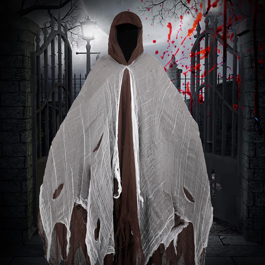 1PCS Polyester Halloween Costume Cloak Adult Witch Death Scary for Haunted House Party Role-playing Costumes