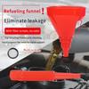 Universal Auto Refueling Funnel Set with Filter Tube Versatile Car Oil and Liquid Transfer Funnel with Non Spill Handle