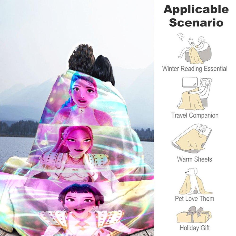 "Fantasy Transformation: Magical Costume Collection"Blanket Lightweight Flannel Throw Blanket for Sofa, Bed, Travel, Camping, Livingroom, Of