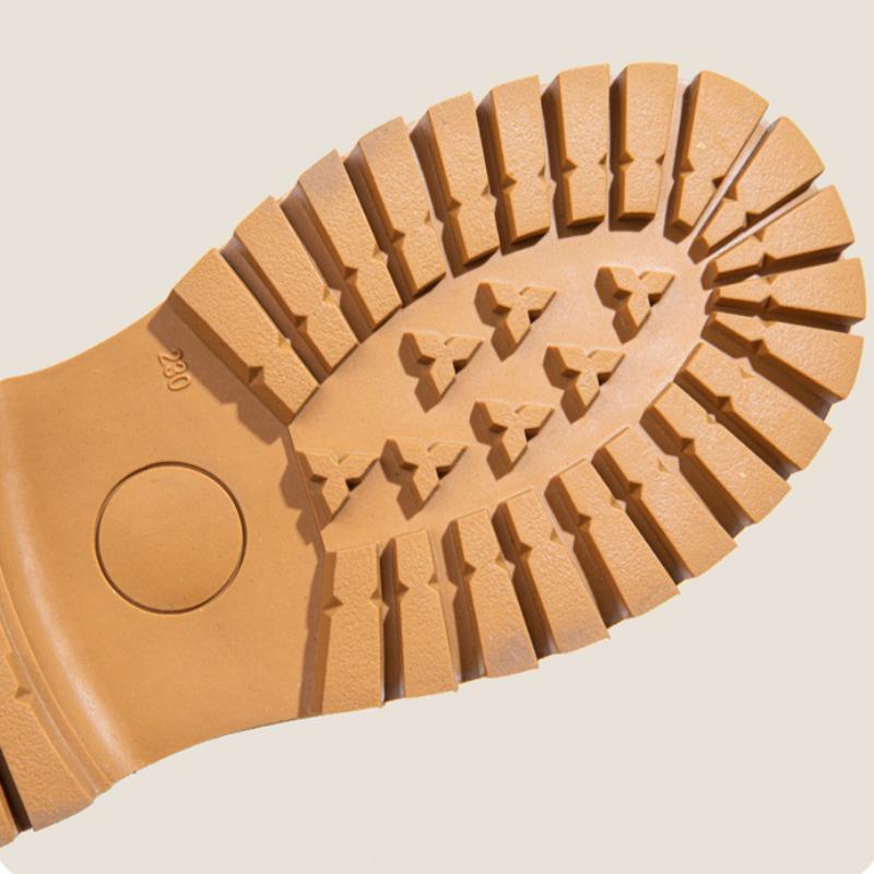 Новые женские кожаные короткие ботинки на платформе в британском стиле — фото 9