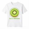 Vintage Kiwi Slice Print TShirt For Unisex 100 Cotton Casual Tee Fresh Morning Summer Streetwear