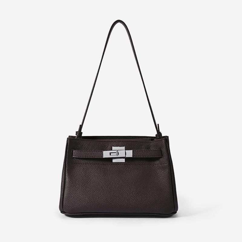 

2024 Autumn/Winter Women s High-End Leather Kelly Crossbody Shoulder Bag