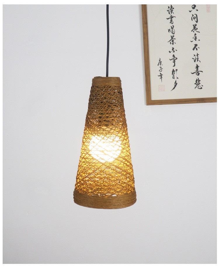Vintage Japanese Pendant Lamp Handmade Natural Wooden Hotels Villa Decorative Light,Unique Handicraft House Warmging Gift