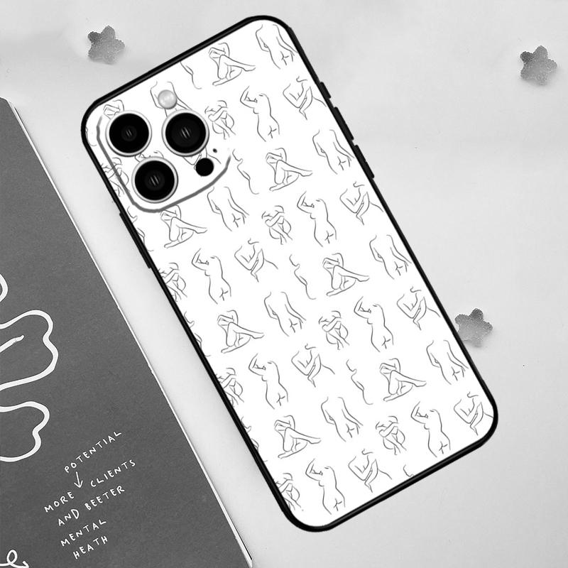 Sexy Nude Women Art Phone Case For iPhone 17 Pro Max 11 14 15 16 Pro Max 12 13 mini 16 Plus 16e 17 Air Funda