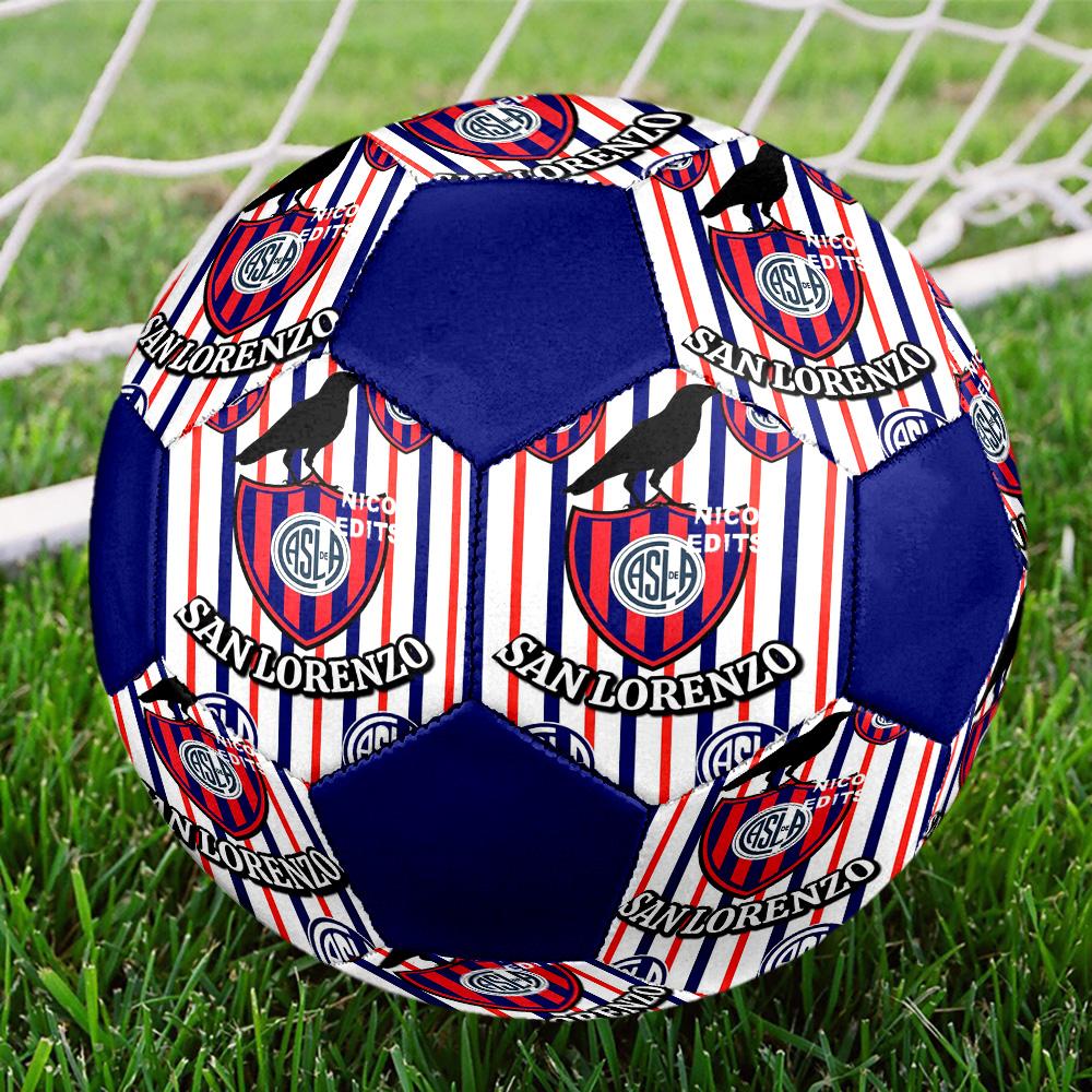 SAN LORENZO Indoor Soccer Ball Colorful All Ages Size 5 Machine Stitched PVC Competition Ready Durable High-Bounce
