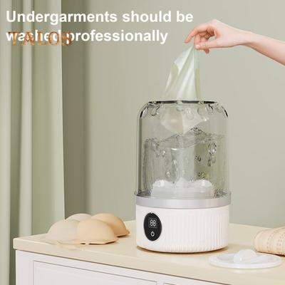 Underwear Washing Machine Portable Rechargeable Mini Washer Fast Wash Timed Cycles Ultrasonic Tech Washing Machine for Travel Camping Dorms