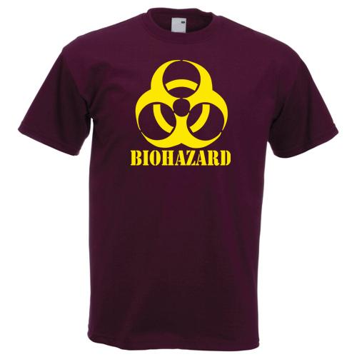 Biohazard TShirt Emo Gamer Cool Rock Music Zombie Apocalypse Armageddon