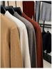 Men's Wool Sweater - Half-Button, Half-High Collar, Long Sleeve, Casual Knitwear for Autumn/Winter