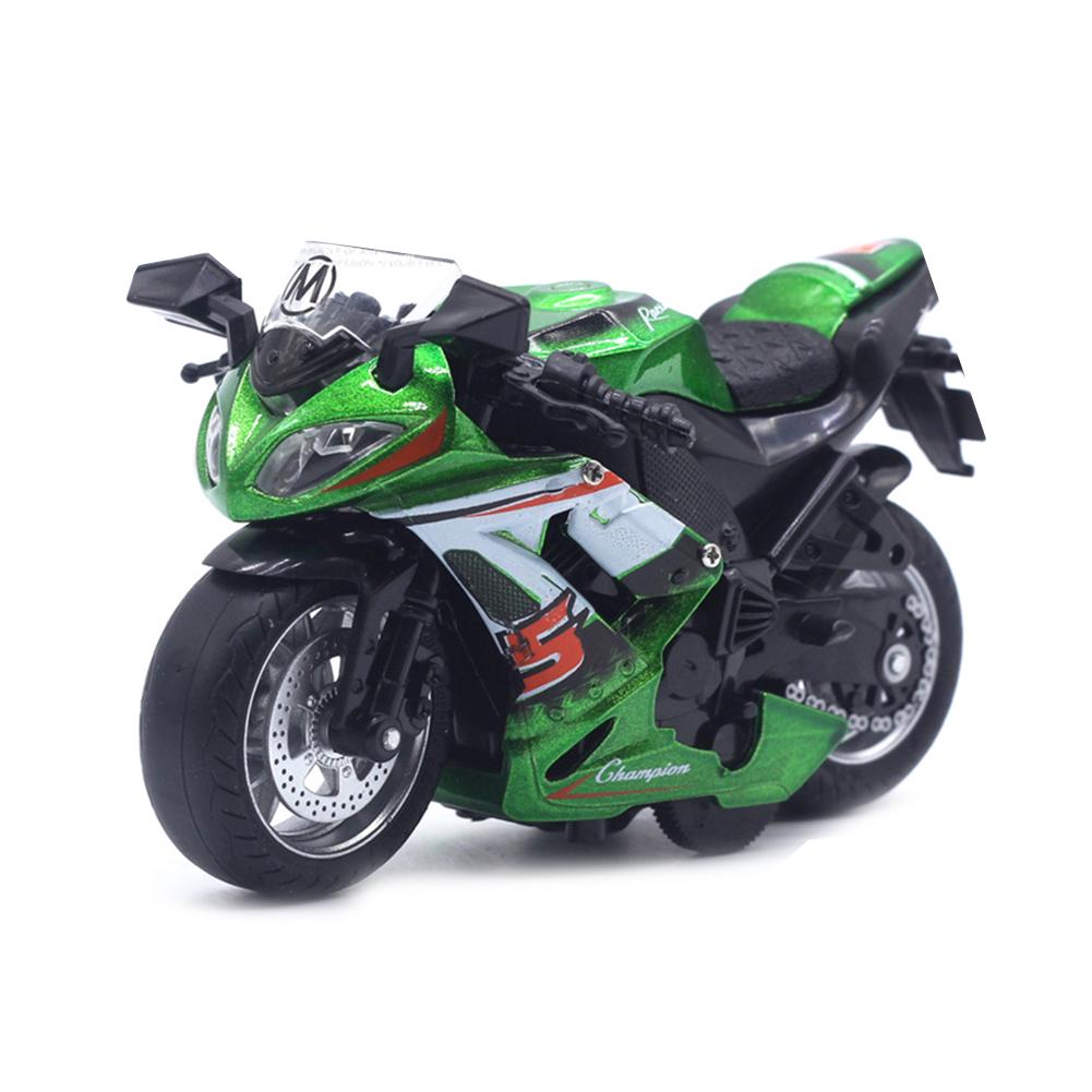 

Небольшой игрушечный детский мотоцикл зелёный