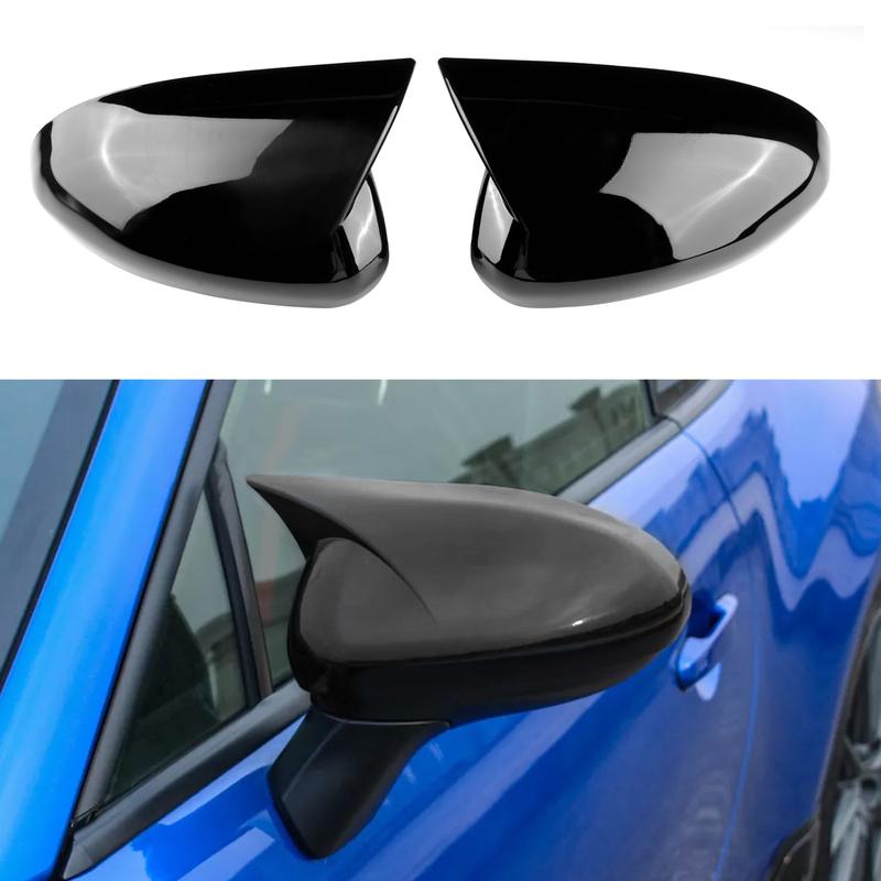 Side Rearview Mirror Cap Wing Mirror Cover For   2024 2025 Subaru BRZ Toyota GR86 Carbon Fiber Style Glossy Black