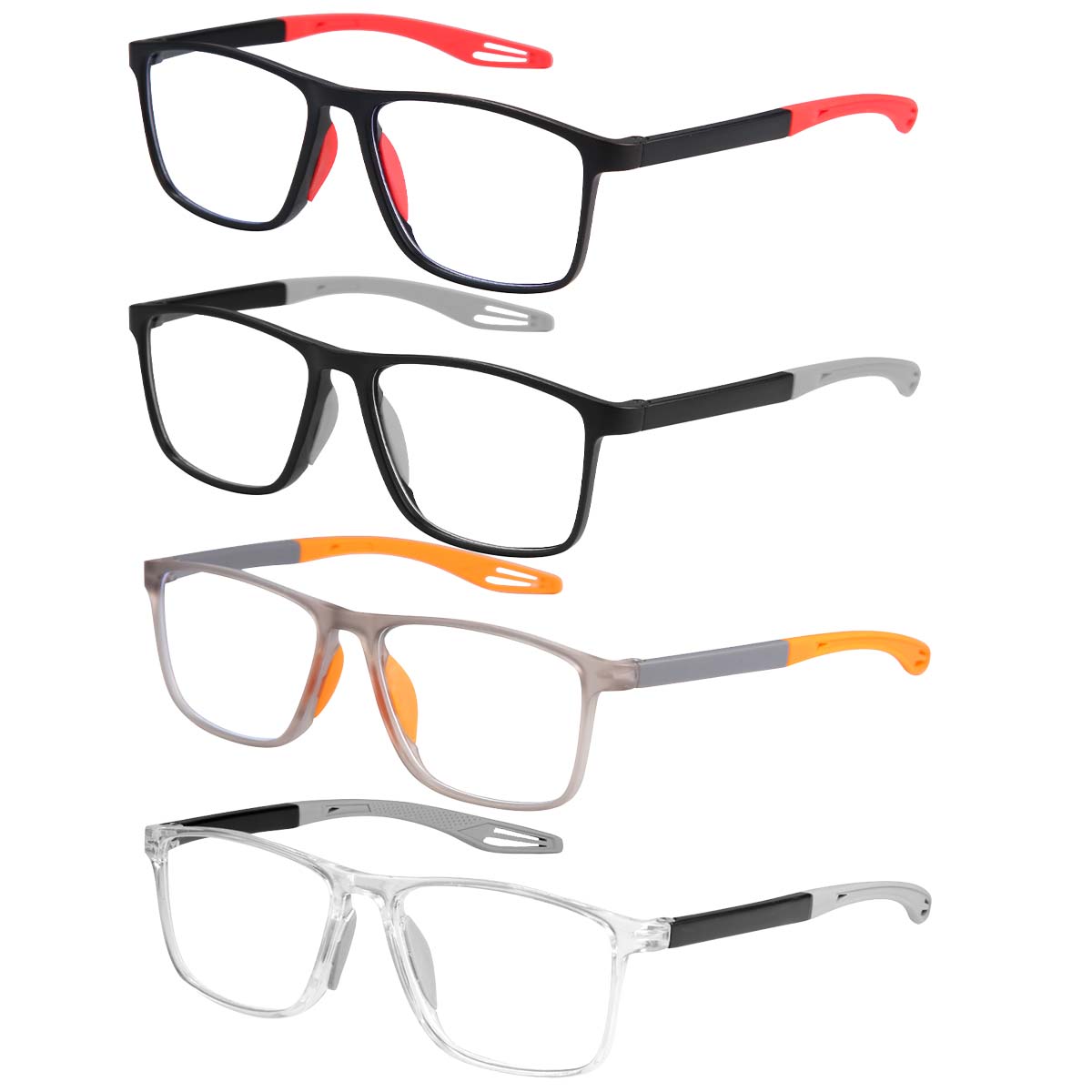 4 Pack Intelligent Zoom Anti-blue Light Reading Glasses Presbyopic Glasses Men and Women Eyeglasses