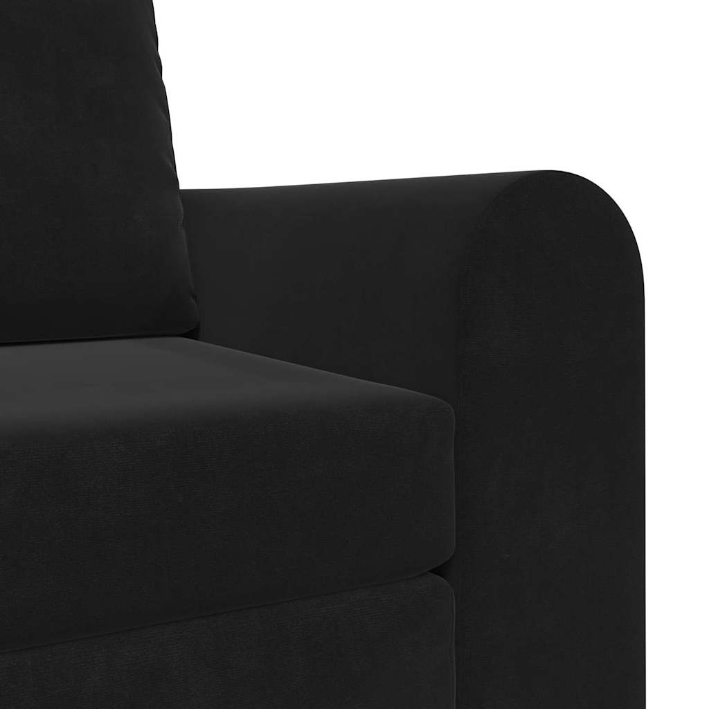 Black Sleeper Sofa 98 x 71 x 83 cm Velvet