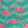 Royal Samt Stoff Polyester Zum Nähen - Motiv Flamingo