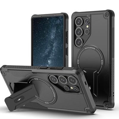 Pentru Samsung S25 S24 Husă cu suport încorporat pentru Samsung Galaxy S25 Ultra S24 Plus 2 ÎN 1 Încărcare magnetică wireless