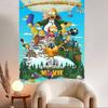 Cute Cartoon The SSimpsons Party Vinyl Backdrops Background Wall Cloth Baby Shower Kids Birthday Party Decoration