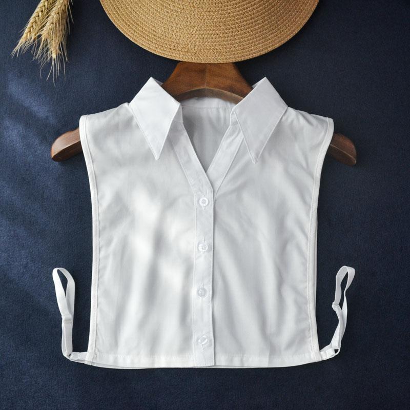 Girls V-neck Half Shirt Detachable Collars for Womens Removable Casual Fake Collar Sweater Neck False Collar Ties