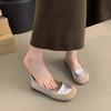 Retro round head shallow mouth single shoes women's 2025 spring new soft-soled evening wind flat bottom one pedal casual Doudou shoes