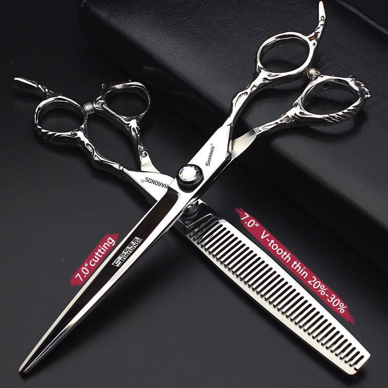 Hairdressing Cutting Scissors Hair Styling Tools 6/6.5/7 inch Salon Scissors Set 440C Barber Shears 10 25 40 50 Thinning Rate